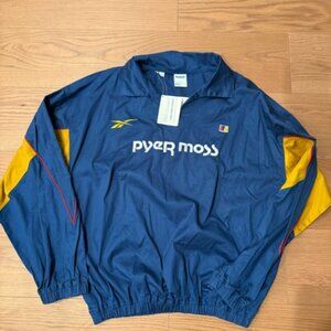 NEW Pyer Moss Reebok Vector Collards Pullover Windbreaker Jacket SZ M